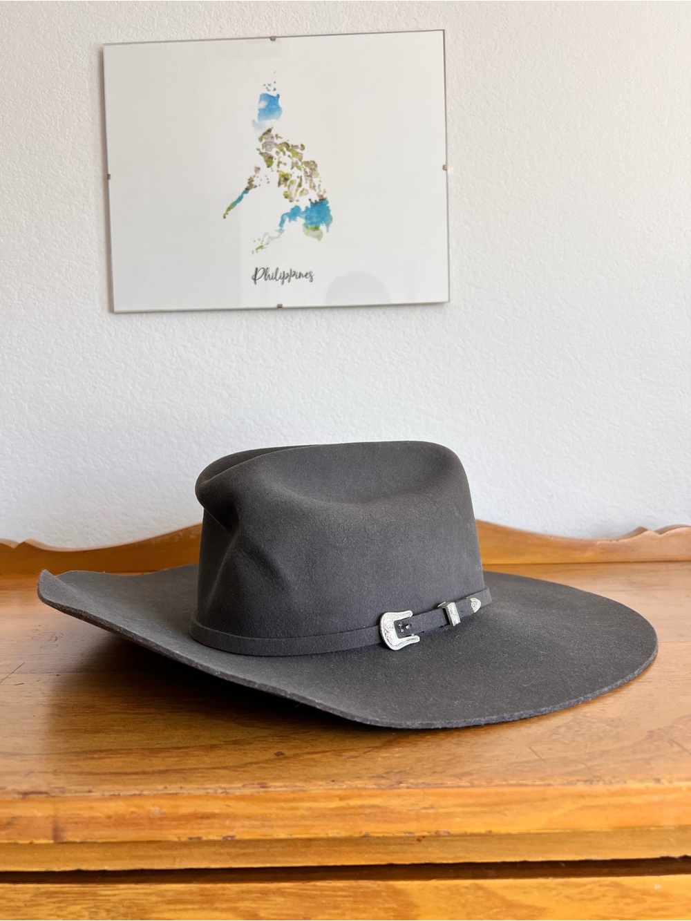 Resistol Men's Tucker Cowboy Hat Granite Grey 100% Wool 57 7 1/8 Made in USA